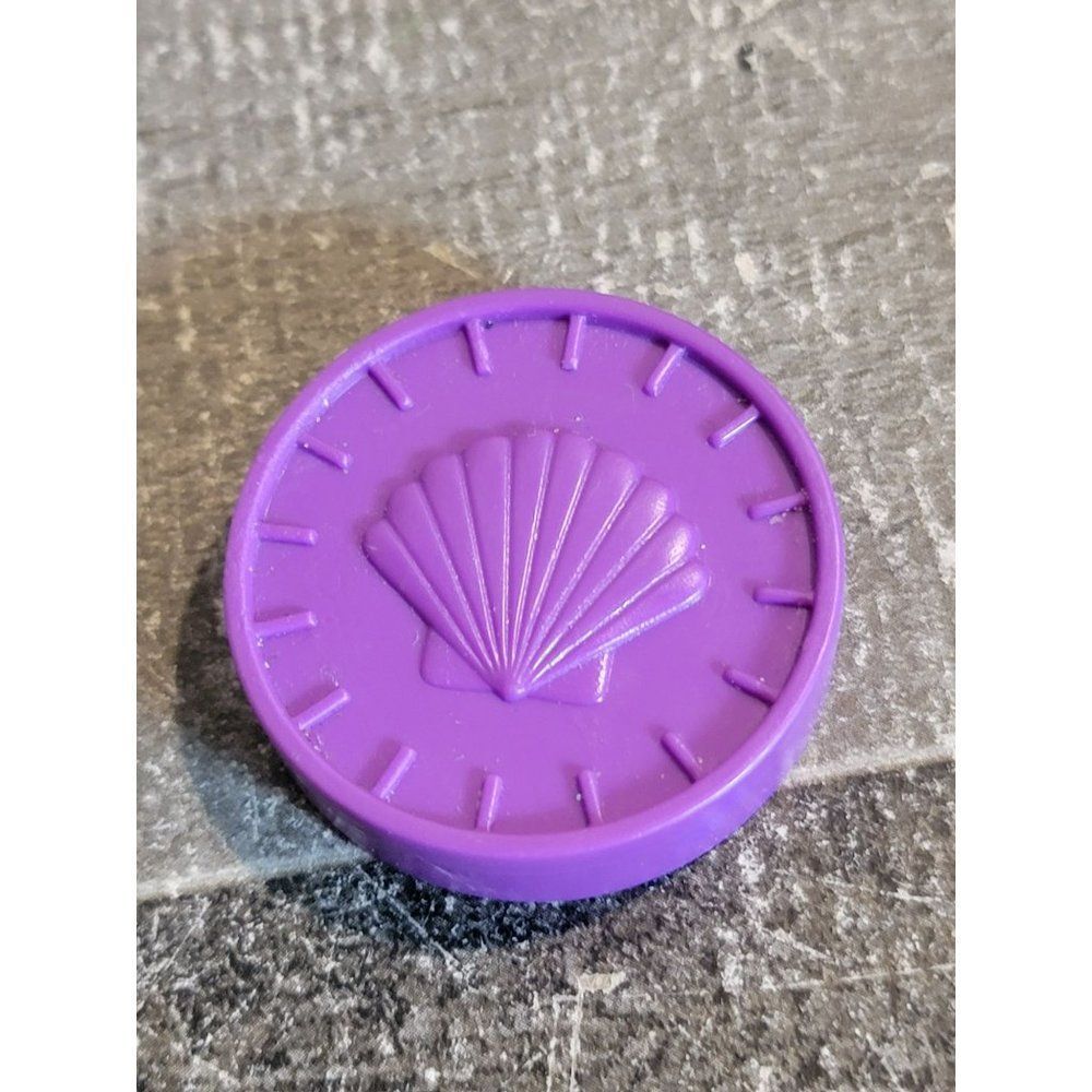 Purple shell mermaid coin money toy‎ figure